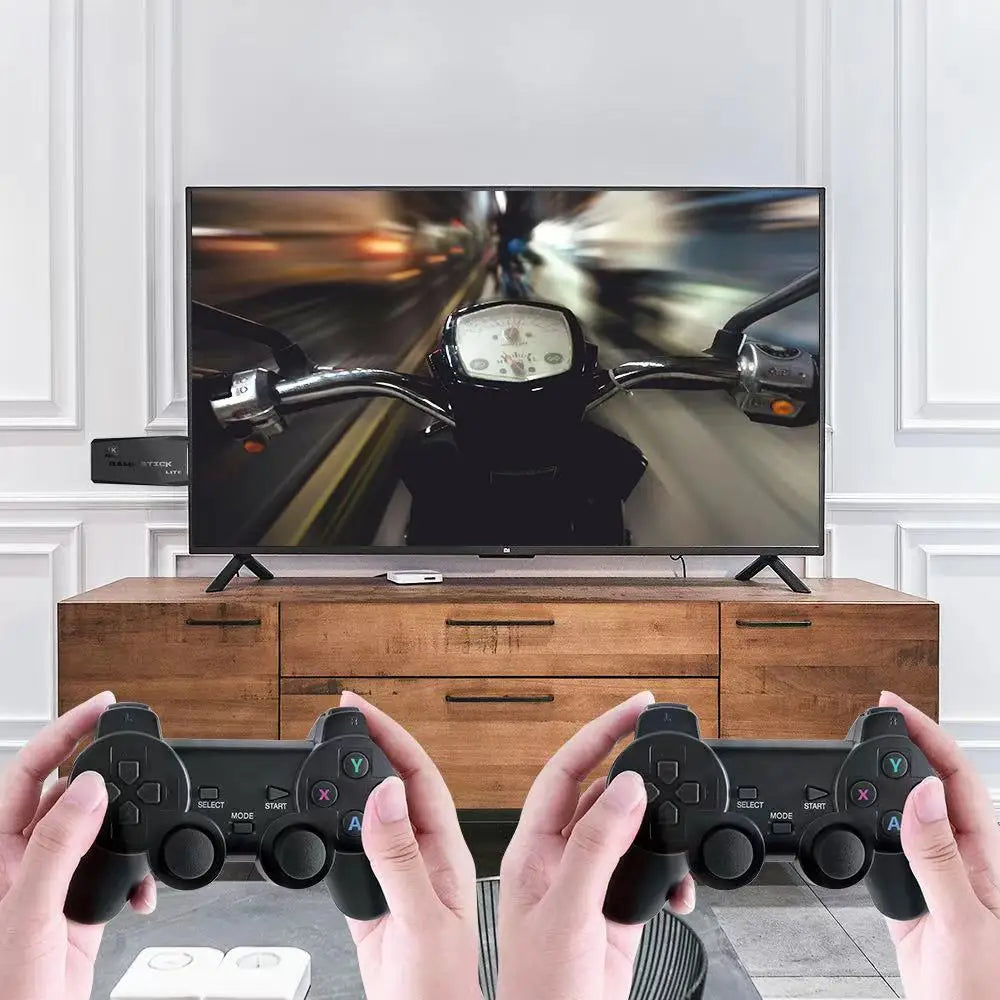 M8 Video Game Stick Lite โ 3,500+ Classic Games, 4K HD Output & Dual Wireless Controllers