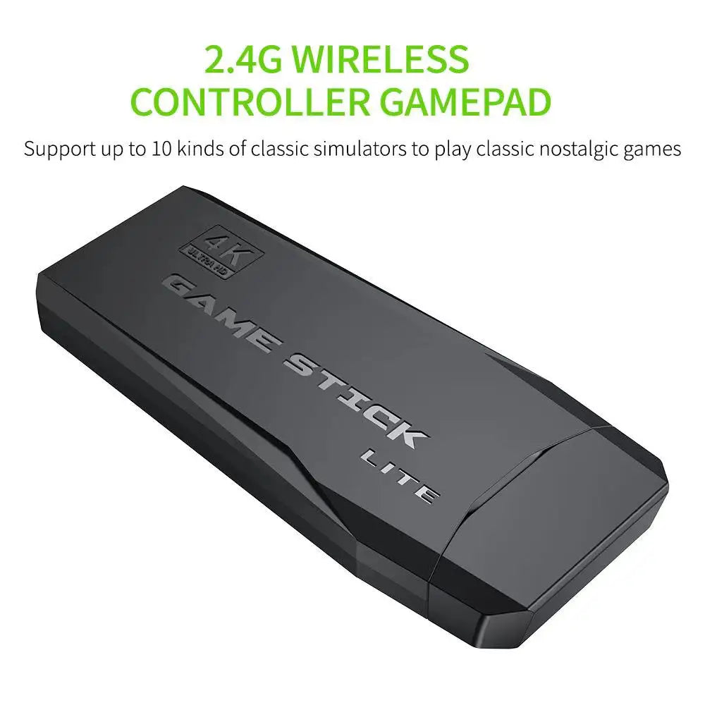 M8 Video Game Stick Lite โ 3,500+ Classic Games, 4K HD Output & Dual Wireless Controllers