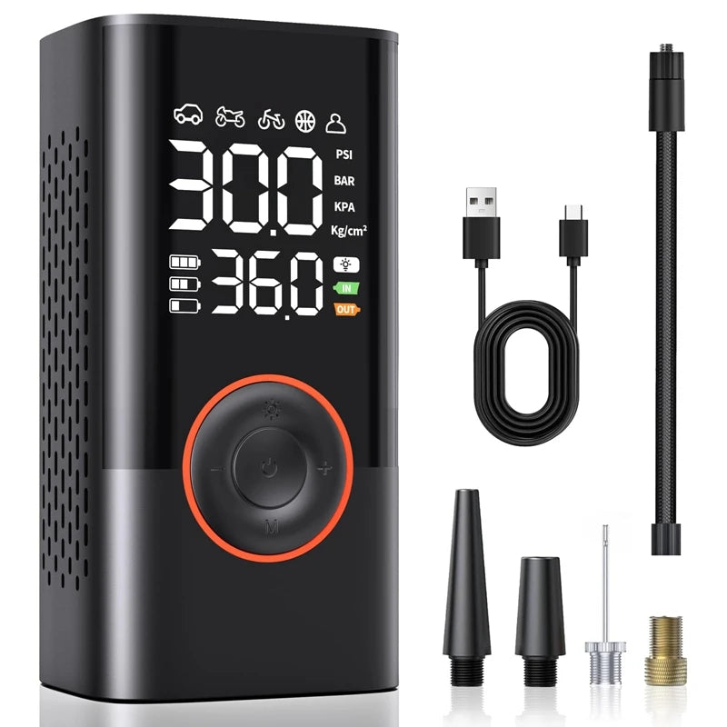 Wireless Car Air Compressor β Portable Tire Inflator with Digital Display & LED Light