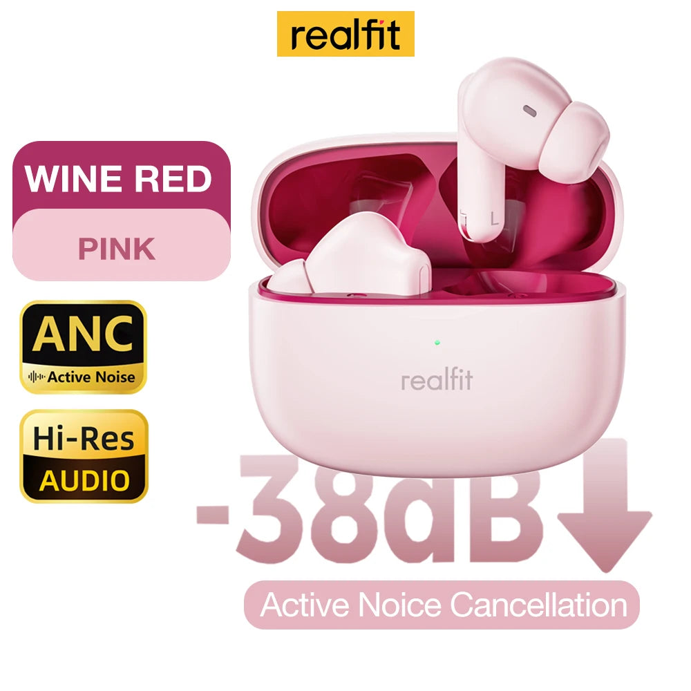 Realfit F3 ANC Bluetooth Earphones โ Active Noise Canceling, Hi-Fi Sound & Low Latency