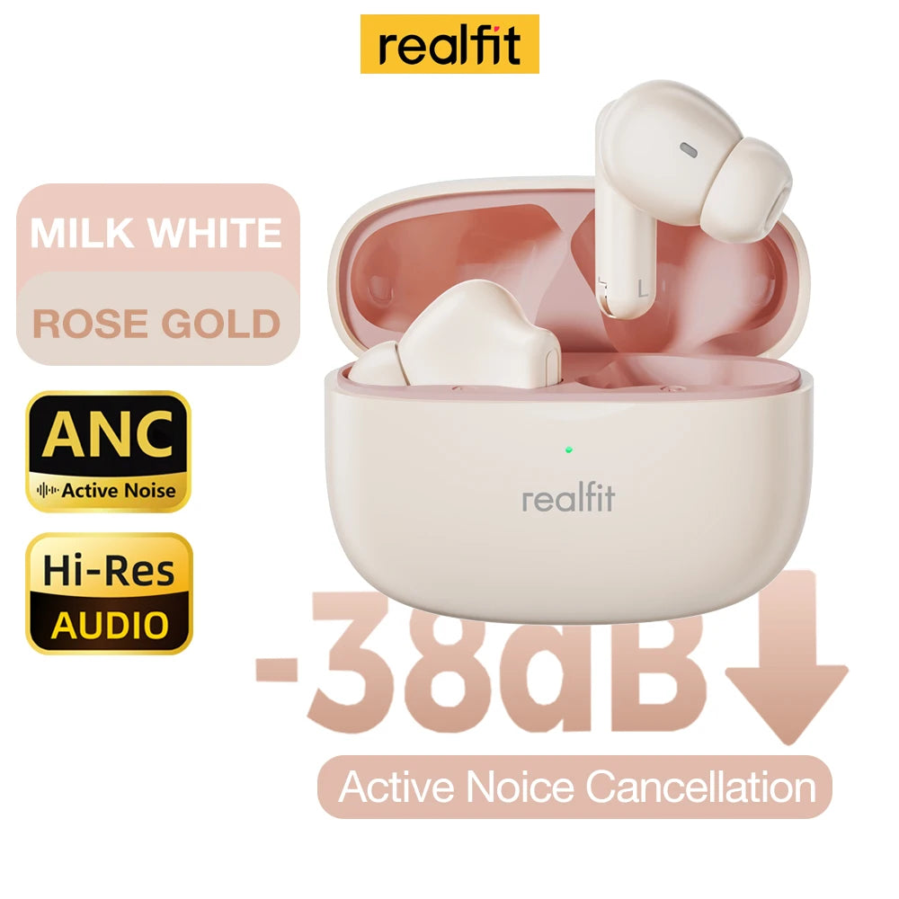 Realfit F3 ANC Bluetooth Earphones โ Active Noise Canceling, Hi-Fi Sound & Low Latency