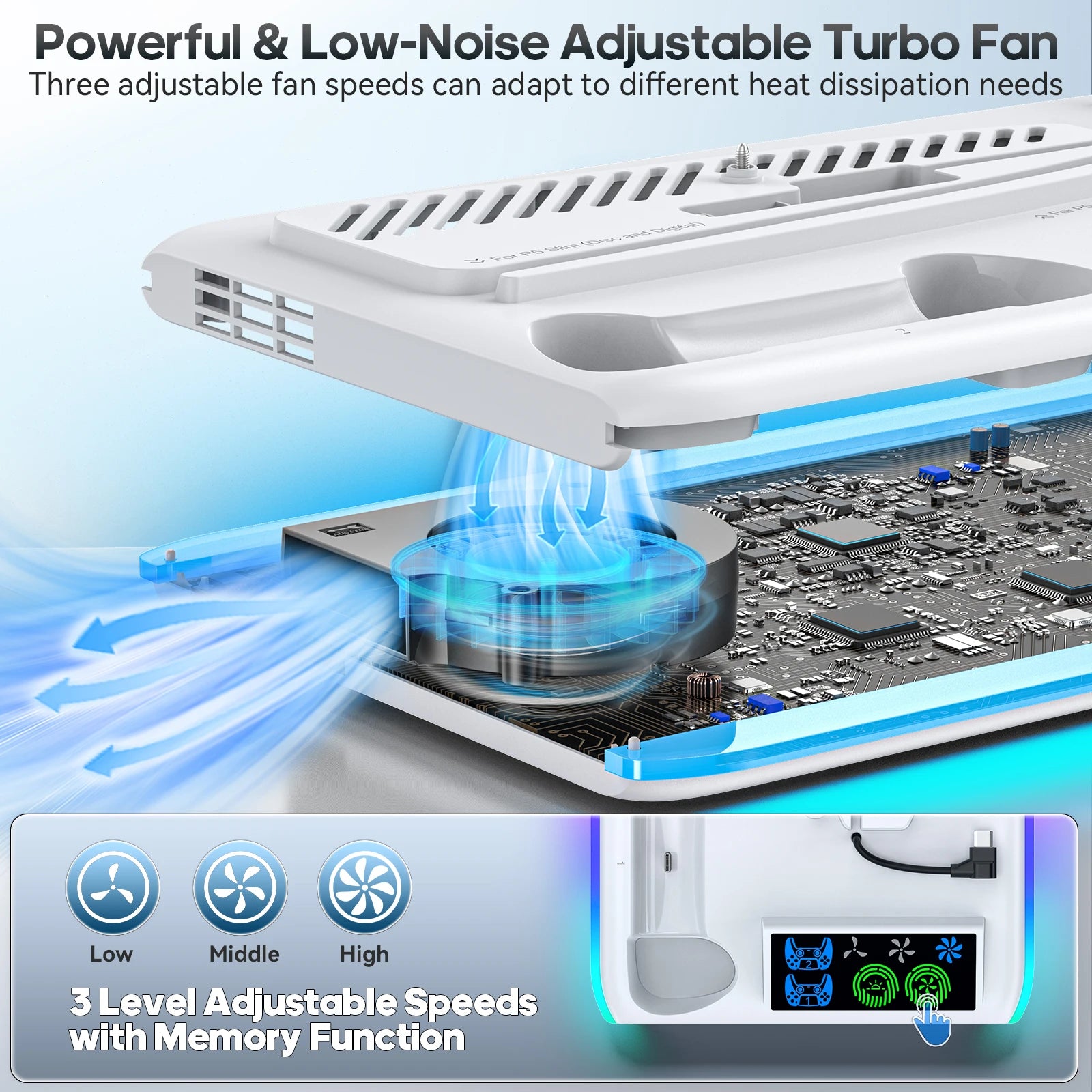 RGB Cooling Stand for PS5