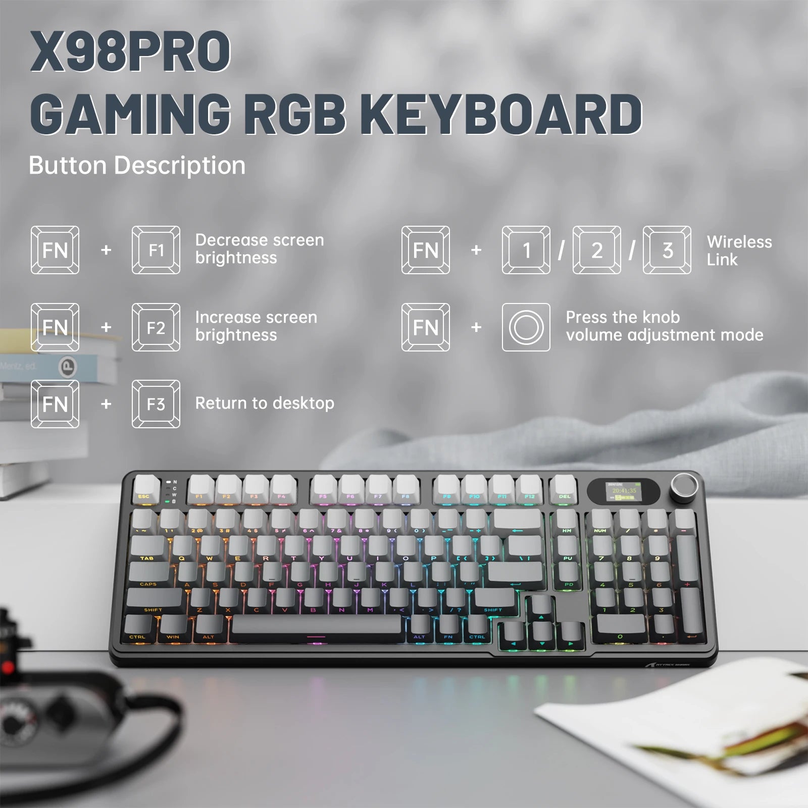 ATTACK SHARK X98PRO –Mechanical Keyboard