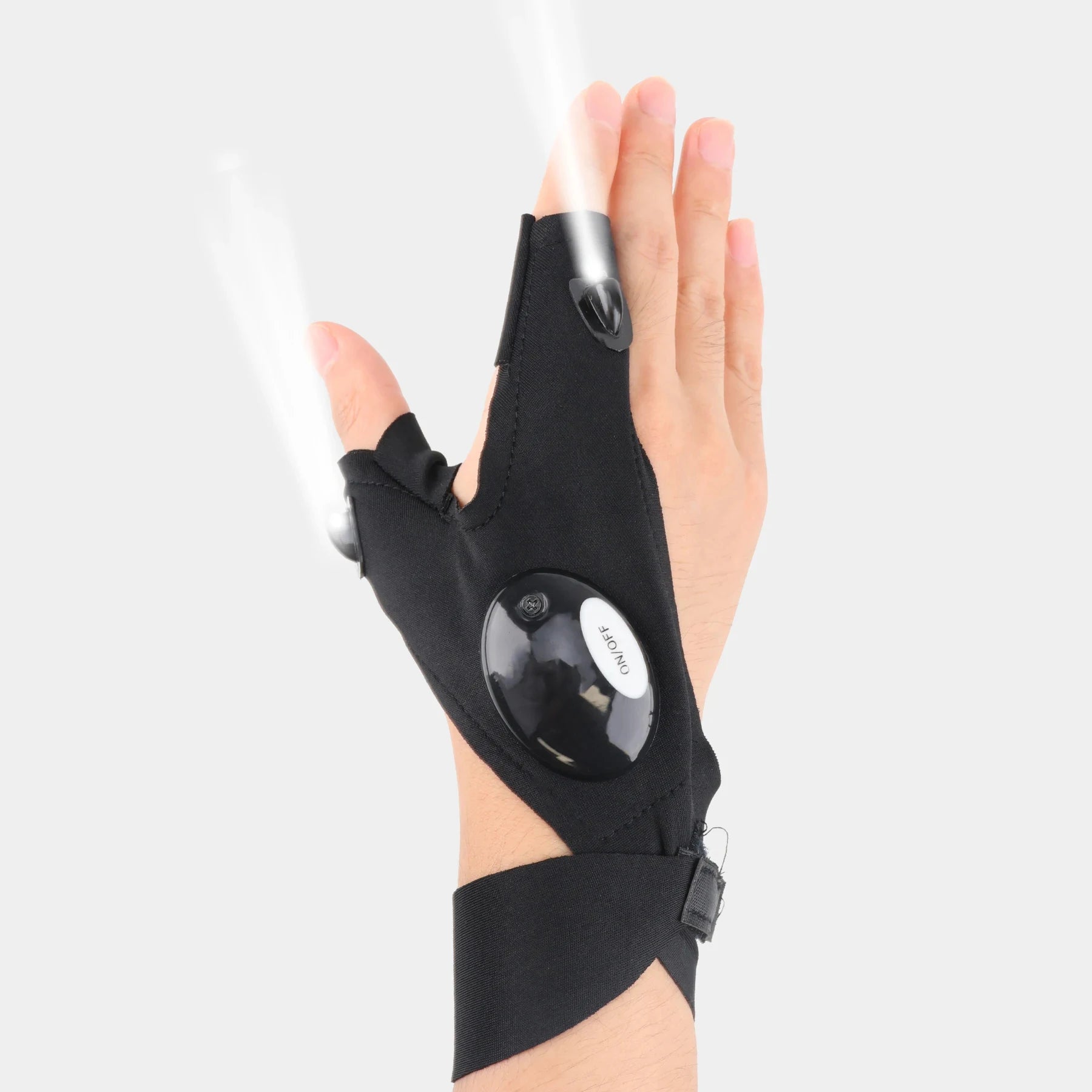 LED Flashlight Glove β Waterproof Half-Finger Light for Night Fishing, Camping & Repairs