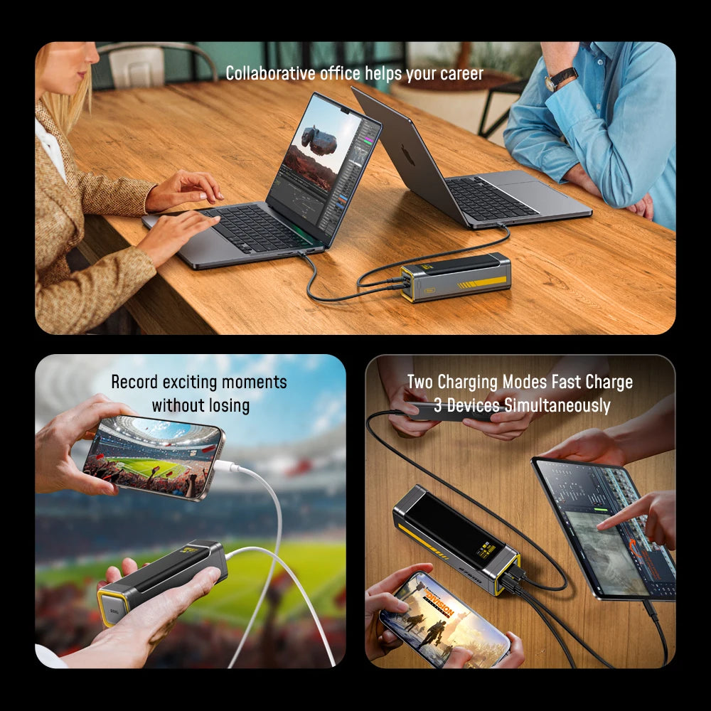 AOHI Future Starship 27600mAh Power Bank β 240W Dual USB-C Fast Charger & Desktop Charger