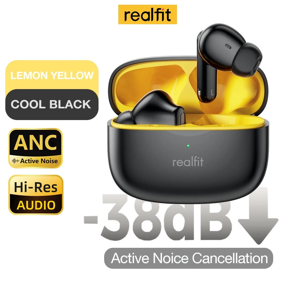 Realfit F3 ANC Bluetooth Earphones โ Active Noise Canceling, Hi-Fi Sound & Low Latency