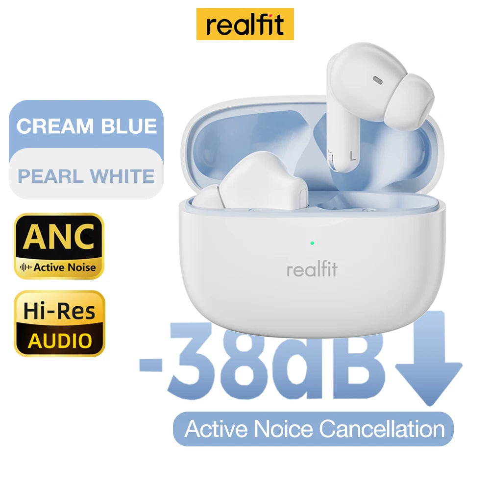Realfit F3 ANC Bluetooth Earphones โ Active Noise Canceling, Hi-Fi Sound & Low Latency