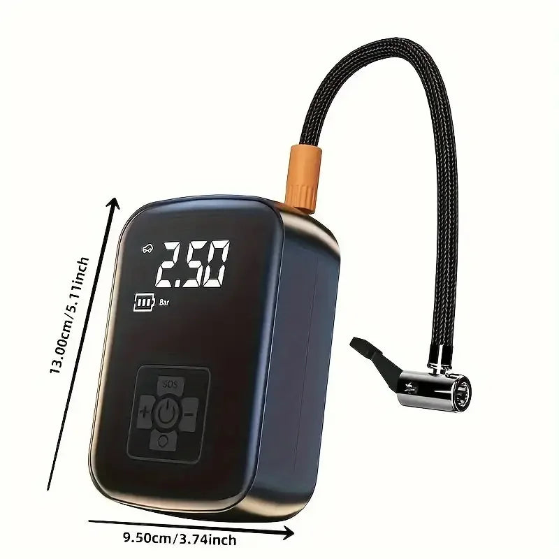 Wireless Car Air Compressor β Portable Tire Inflator with Digital Display & LED Light