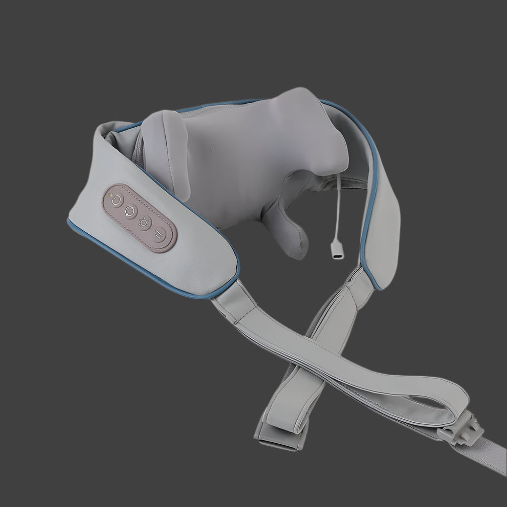 Wireless Neck & Back Massager β Rechargeable Deep Kneading with Heat for Pain Relief