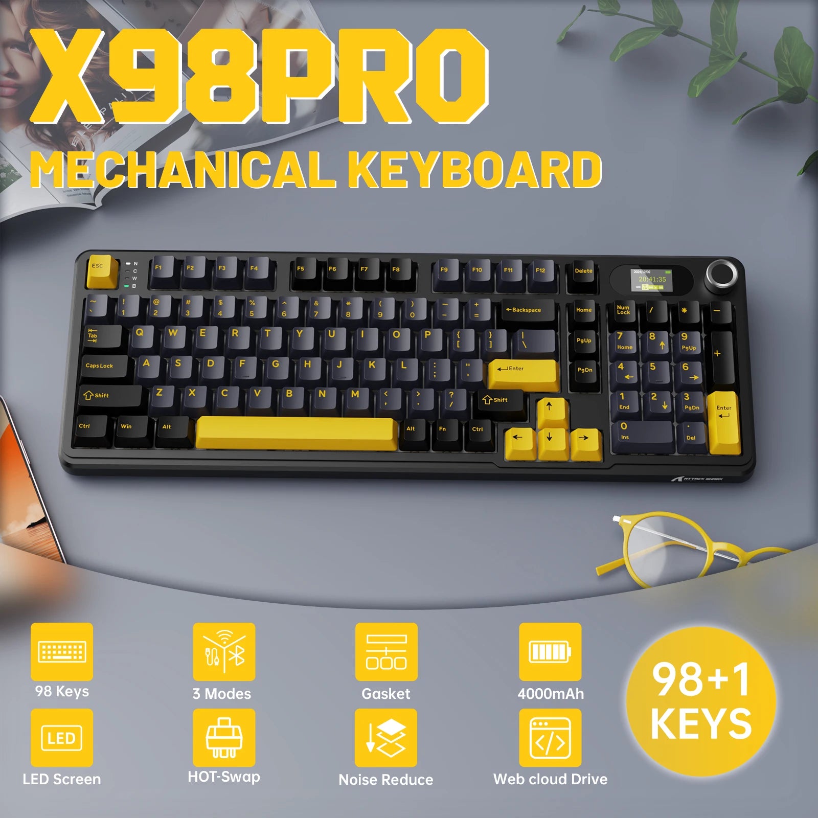 ATTACK SHARK X98PRO –Mechanical Keyboard