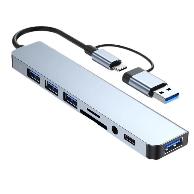 8 in 2 USB +Type C HUB Docking Station