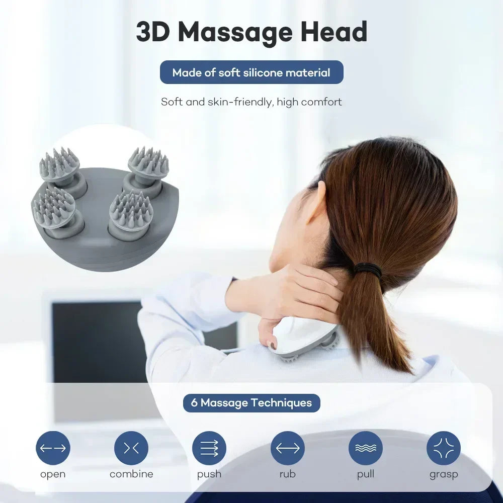 Electric Scalp & Body Massager – Cordless, Rechargeable & Whisper-Quiet