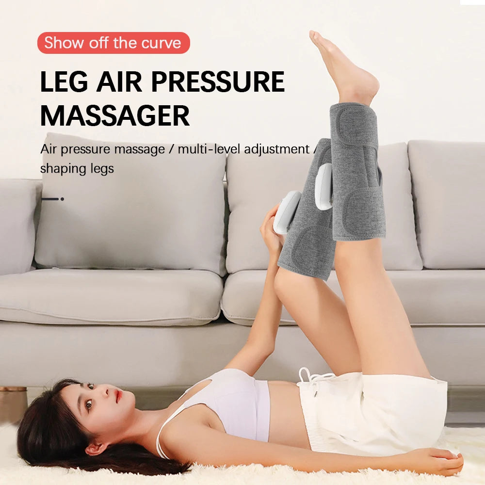 360° Wireless Air Compression Calf Massager – Portable Leg Therapy for Pain Relief & Recovery