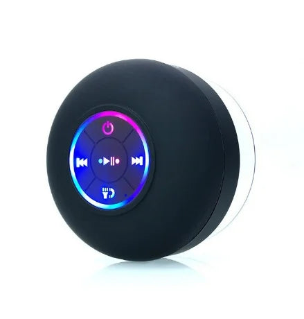 IPX4 Waterproof Bluetooth Speaker – Wireless with Suction Cup, LED Lights & Hi-Fi Sound
