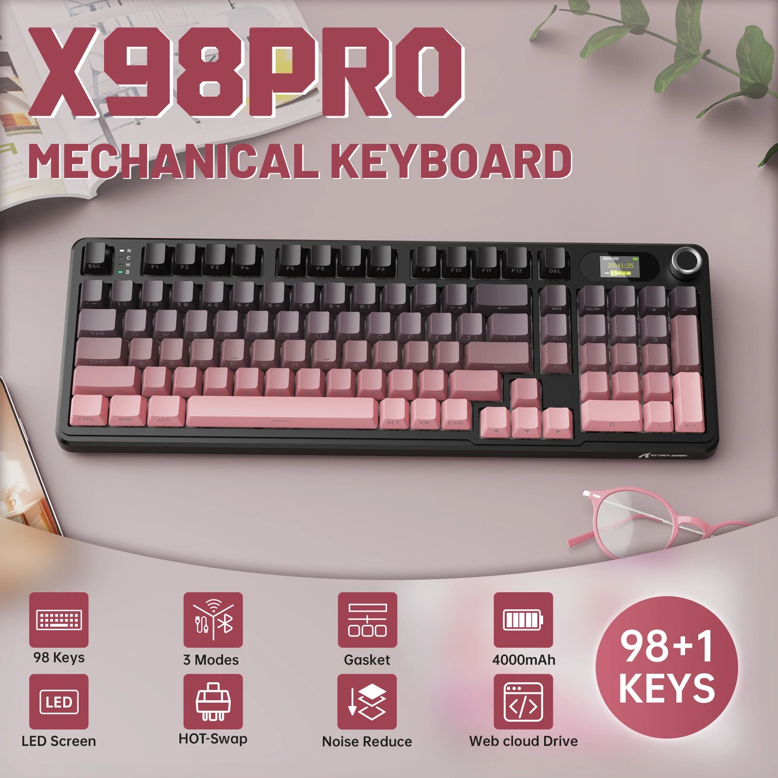 ATTACK SHARK X98PRO –Mechanical Keyboard