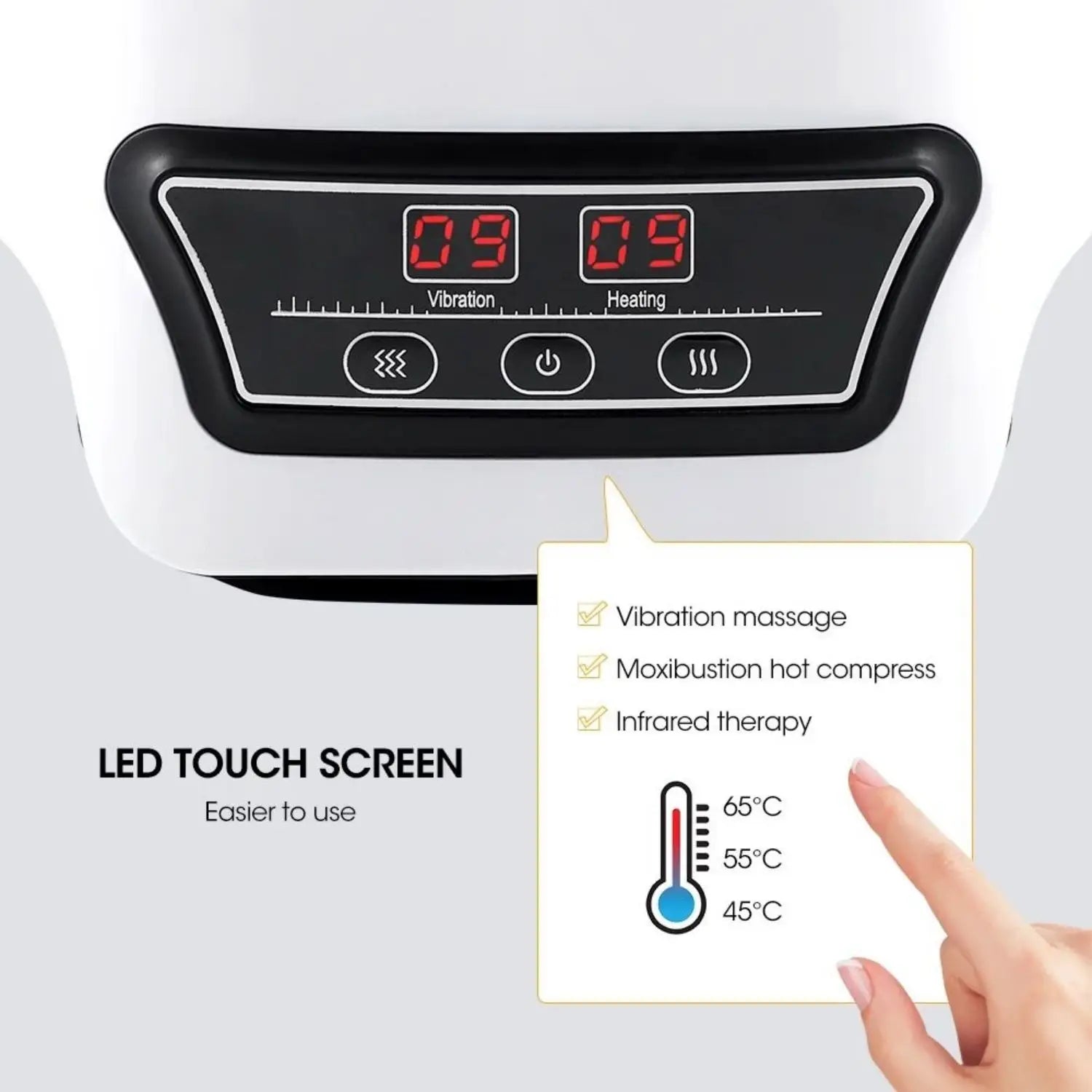 Wireless Knee Massager – Vibration, Heat & Herbal Therapy for Pain Relief & Recovery
