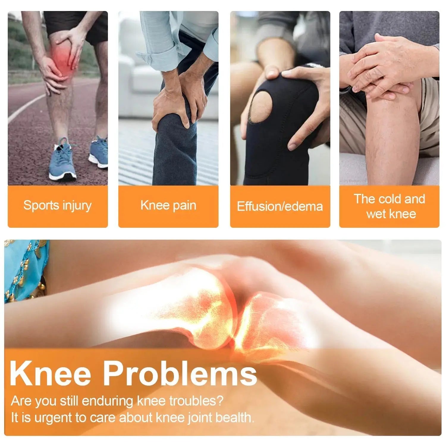 Wireless Knee Massager – Vibration, Heat & Herbal Therapy for Pain Relief & Recovery
