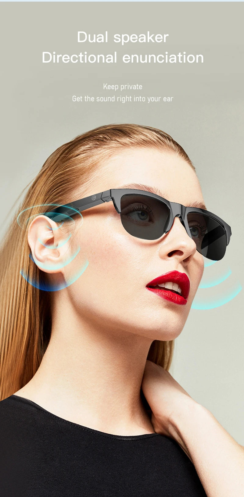 Anti UV Light Smart Sunglasses