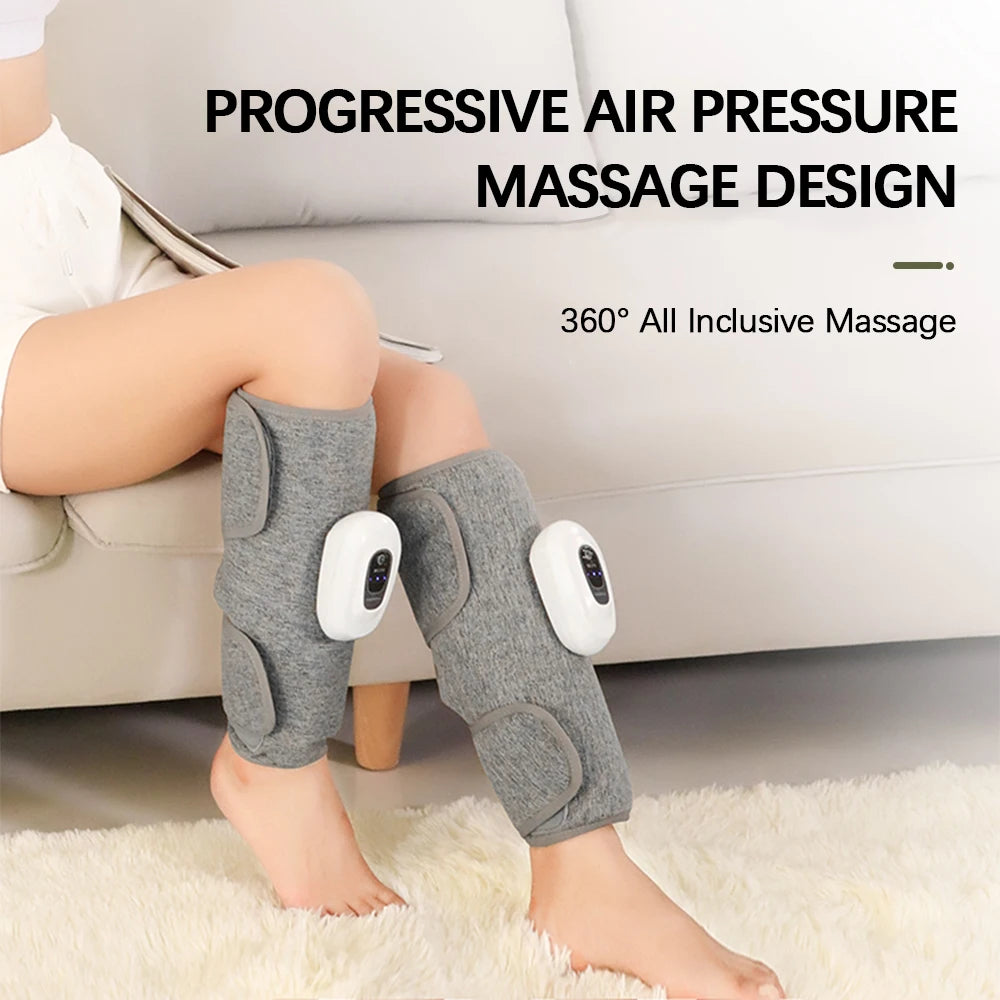 360° Wireless Air Compression Calf Massager – Portable Leg Therapy for Pain Relief & Recovery