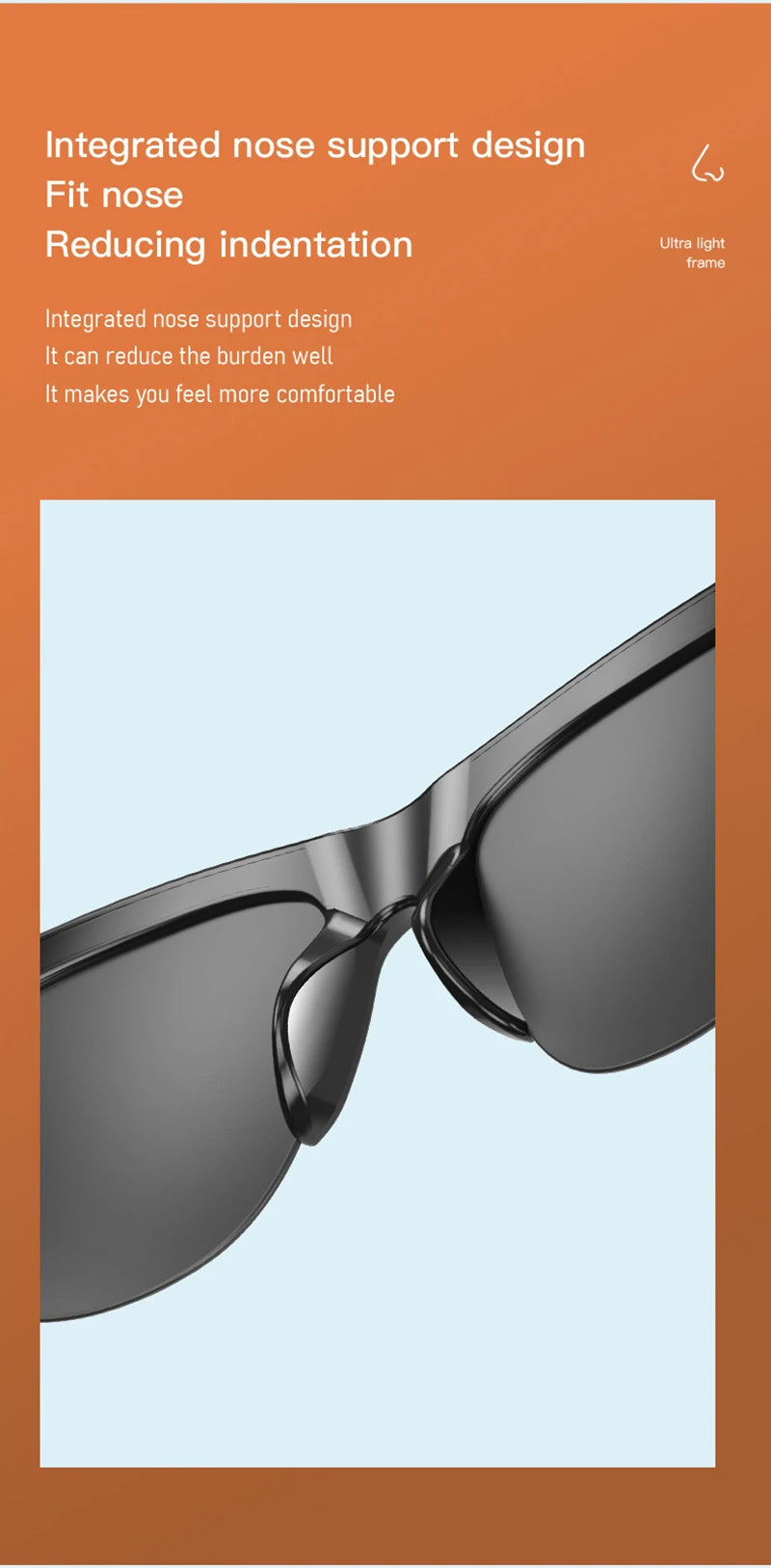 Anti UV Light Smart Sunglasses