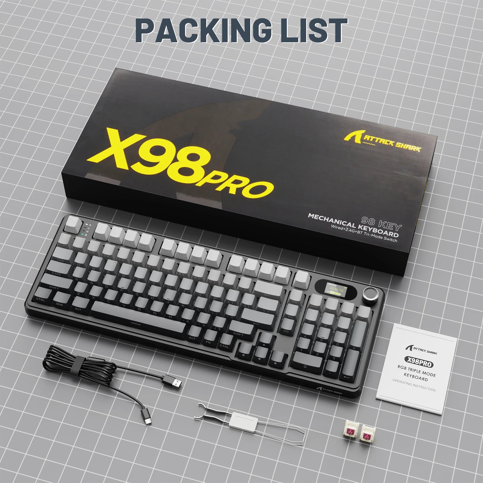 ATTACK SHARK X98PRO –Mechanical Keyboard