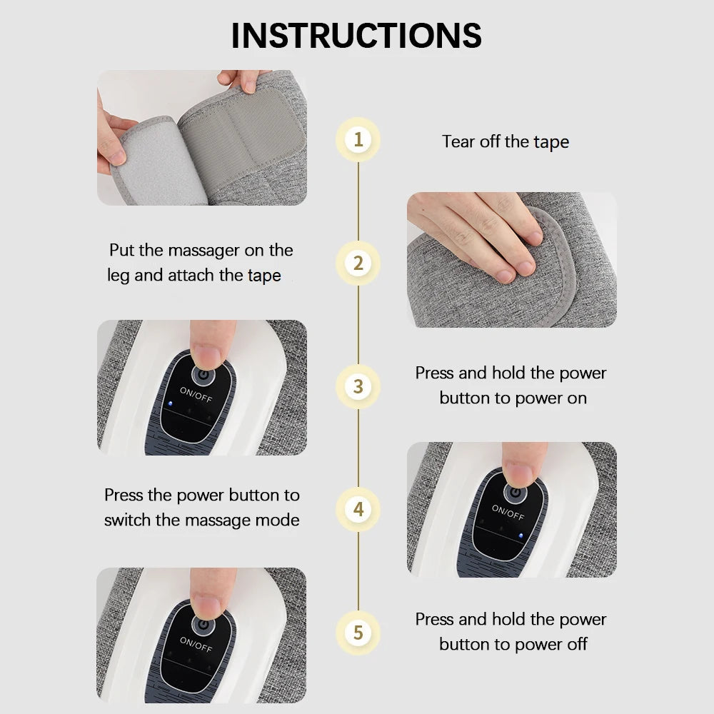 360° Wireless Air Compression Calf Massager – Portable Leg Therapy for Pain Relief & Recovery
