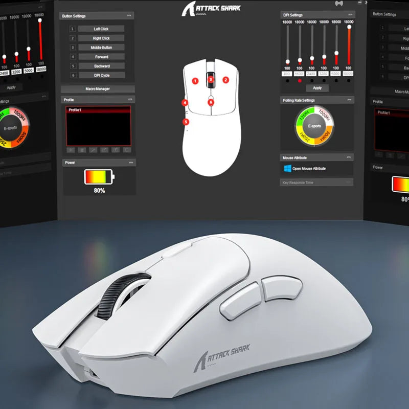 ATTACK SHARK R1 Tri-Mode Wireless Gaming Mouse