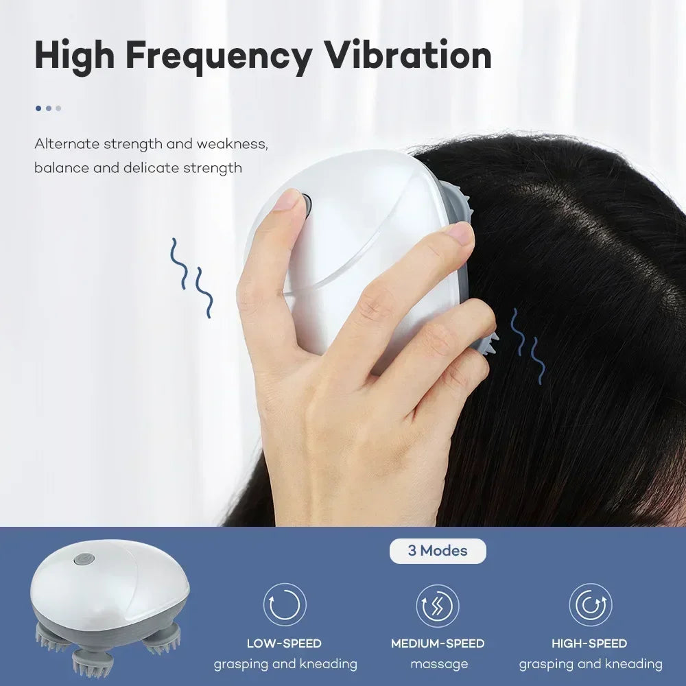 Electric Scalp & Body Massager – Cordless, Rechargeable & Whisper-Quiet